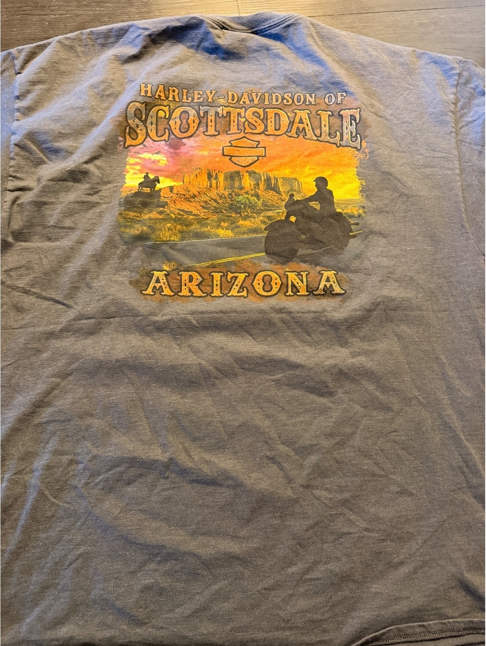 Harley Davidson Scottsdale Arizona Sunset Biker Tee Grey 3XL